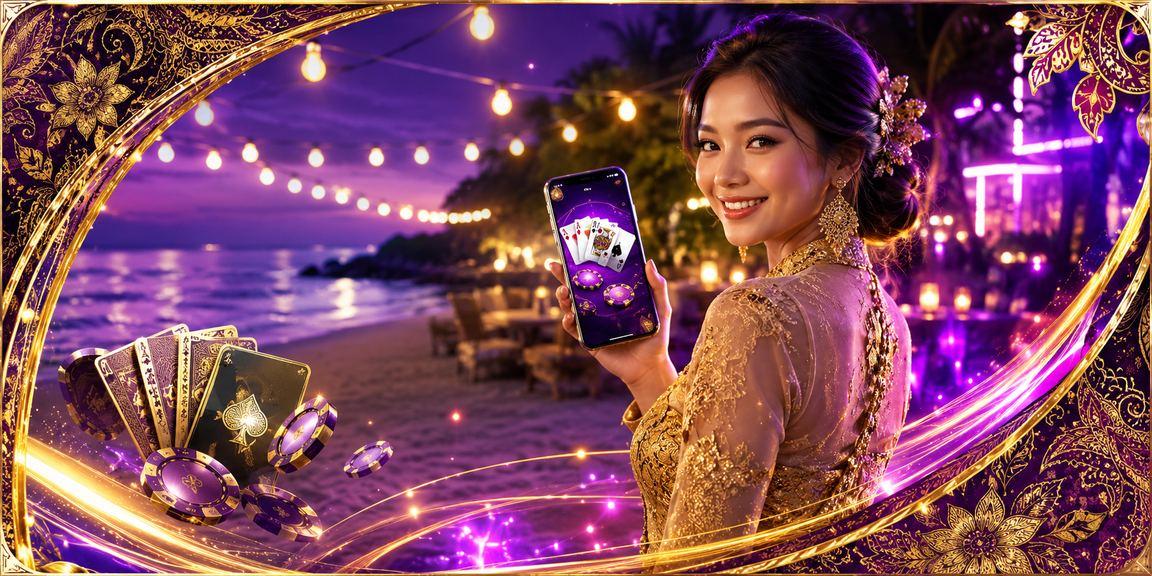 Pemain wanita berbaju kebaya memainkan Teen Patti dalam talian di gcup5 Malaysia